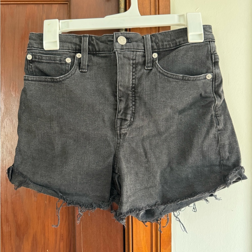 Madewell black denim shorts